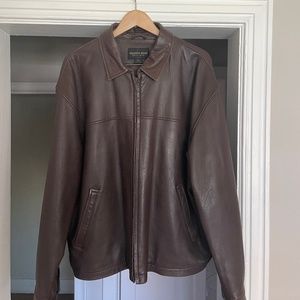 Mens Golden Bear Leather Jacket